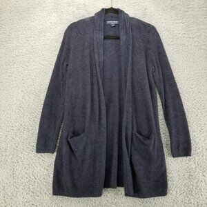 Barefoot Dreams Sweater Womens Medium Navy Blue Cozychic Lite Long Cardigan